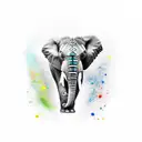 Elephant tattoo design idea