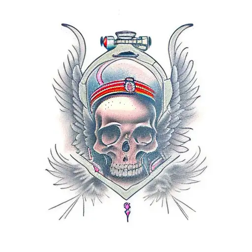 angel grandfather tattoo design idea