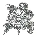 Luck and prosperity chinese symbol tattoo design idea