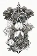 lotr and development skills and nature tattoo design idea