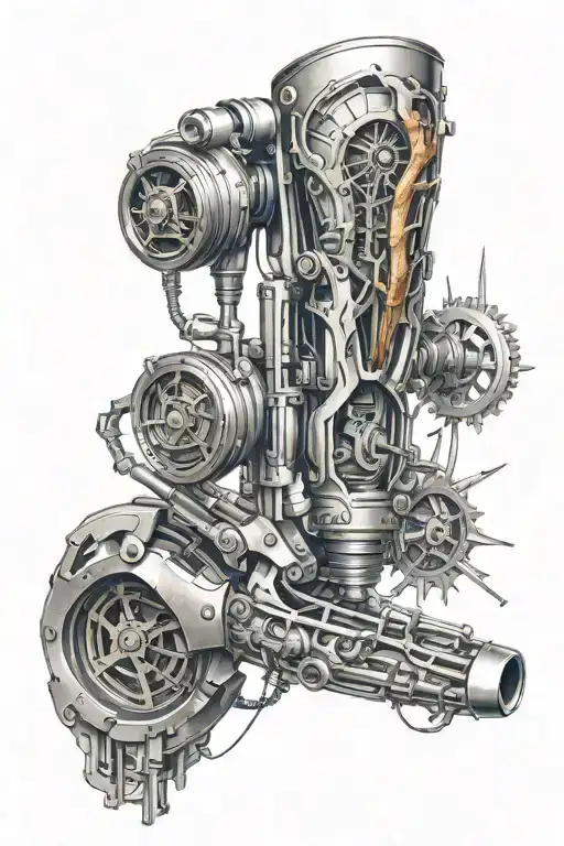 bio mechanical leg tattoo tattoo design idea