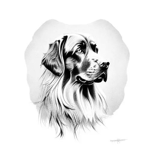 irish setter  tattoo design idea