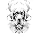 irish setter  tattoo design idea