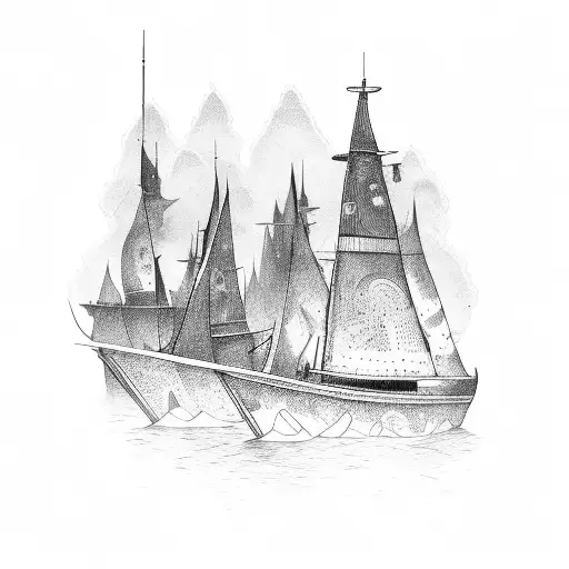 burn the boats tattoo design idea