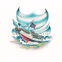 burn the boats tattoo design idea