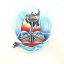 burn the boats tattoo design idea