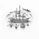 burn the boats tattoo design idea