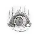 hobbit hole tattoo design idea