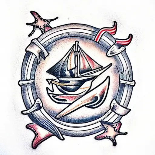 nautical sea  tattoo design idea