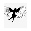 angel falling from sky tattoo design idea