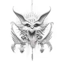 lucifer falling  tattoo design idea