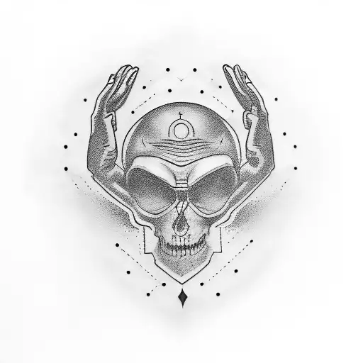 "Mind Over Matter" text Hand Tattoo like CENTRAL CEE tattoo design idea