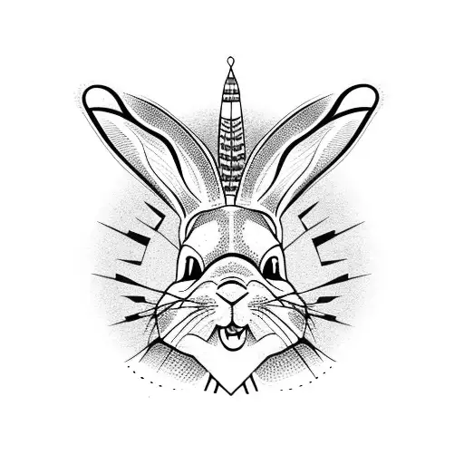 hunny bunny tattoo design idea