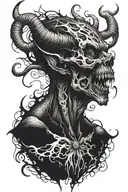 A demon that represents the struggles of living with bipolar disorder tattoo design idea