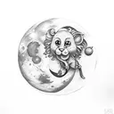 Leon, moon love tattoo design idea