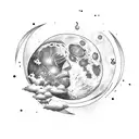 Leon, moon love tattoo design idea