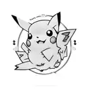 pikachu tattoo design idea