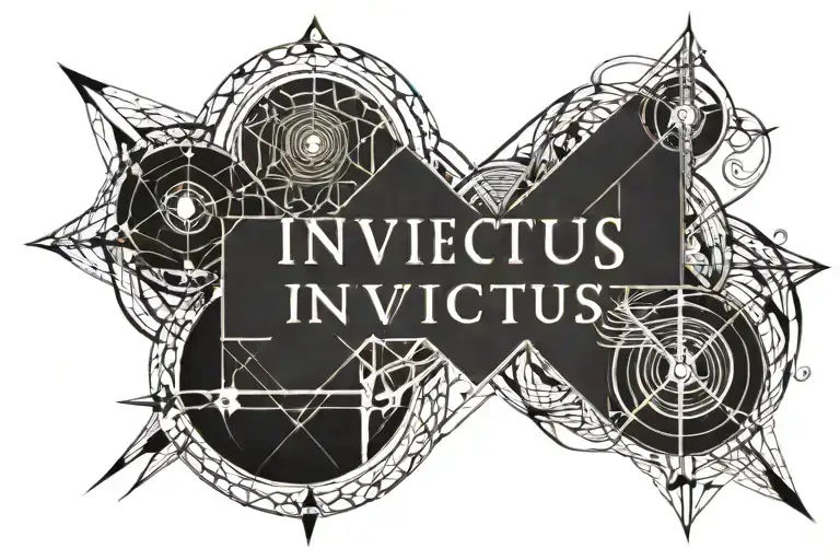 I want a tattoo with the text INVICTUS with the most suitable font for this word tattoo design idea