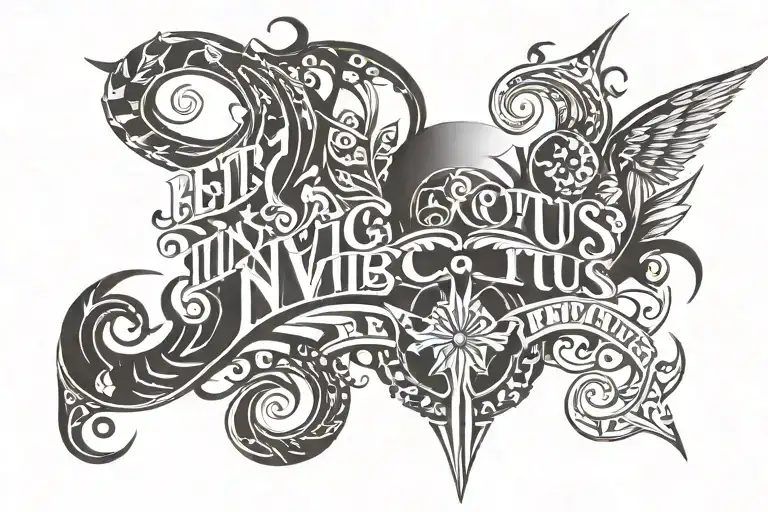 I want to tattoo just the text INVICTUS with the best font  tattoo design idea