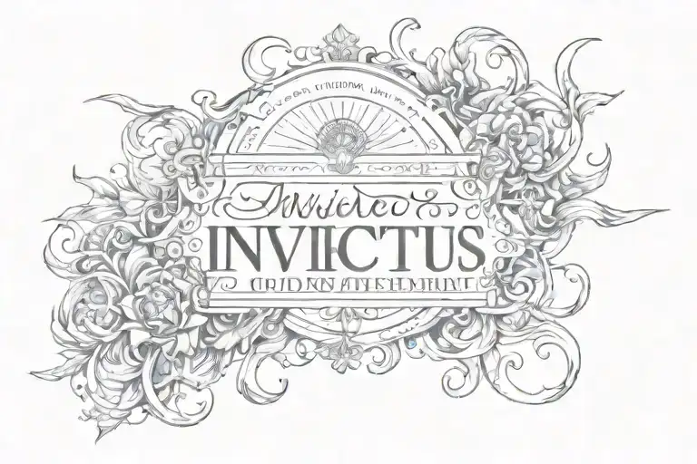 I want to tattoo just the text INVICTUS with the best font  tattoo design idea