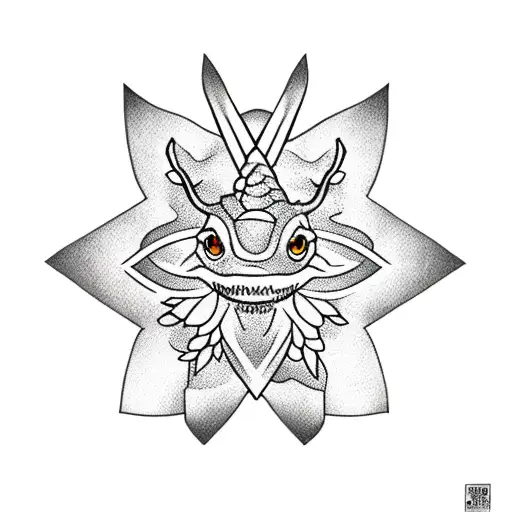 birth flowers with ribbon, dinasour, unicorn butterfly, dog tags , shark tattoo design idea