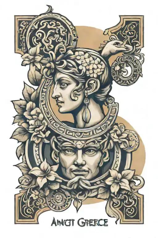 Ancient Greece tattoo design idea