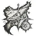 Skyrim Map Marker tattoo design idea
