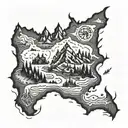 Skyrim Map Marker tattoo design idea