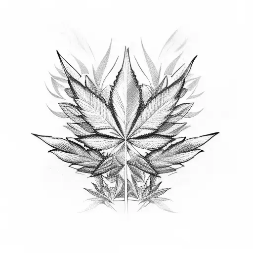 cannabis chemical makeup as an element tattoo design idea
