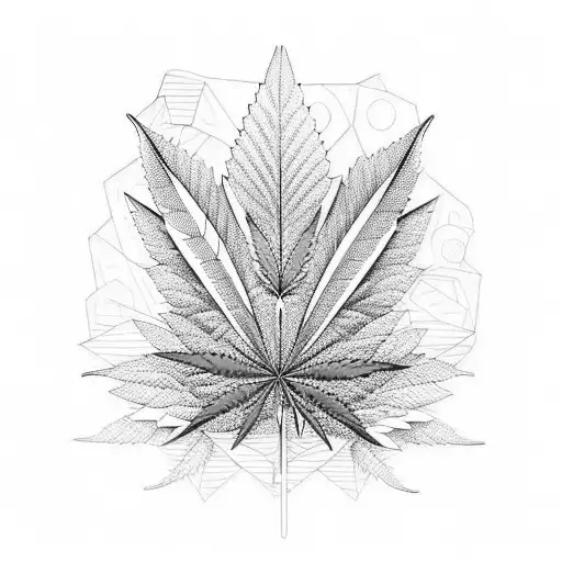 cannabis chemical makeup tattoo design idea