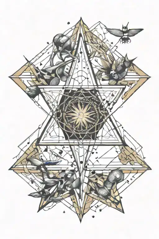 atom fly trap tattoo design idea