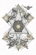 atom fly trap tattoo design idea