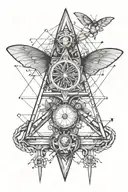 atom fly trap tattoo design idea