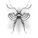 praying mantis tattoo design idea