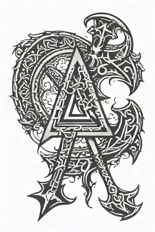 nordic rune for eternal love tattoo design idea