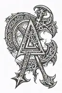 nordic rune for eternal love tattoo design idea