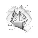 paper boat tattoo design idea