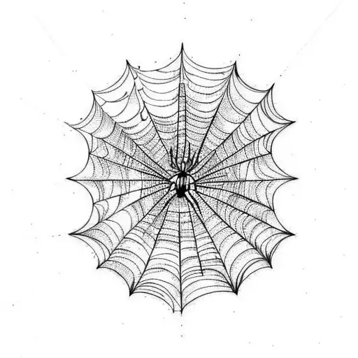 Spider Web tattoo design idea
