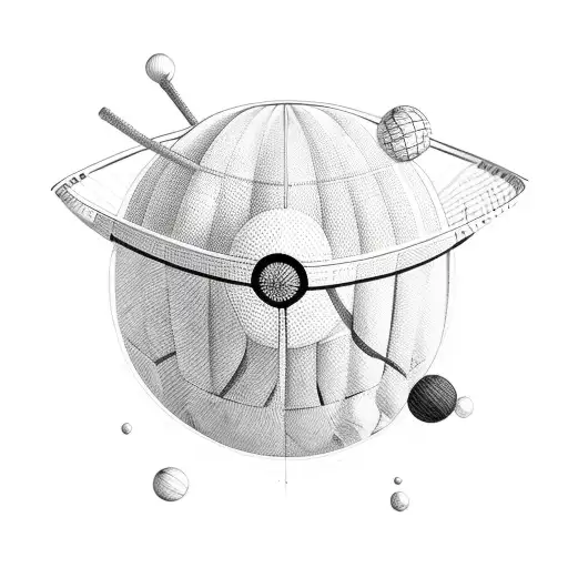 racket ball tattoo design idea