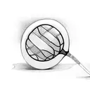 racket ball tattoo design idea