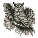 How about a tattoo of an owl with its wings spread wide, holding a scale in its talons? The owl symbolizes wisdom and in tattoo design idea