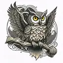 How about a tattoo of an owl with its wings spread wide, holding a scale in its talons? The owl symbolizes wisdom and in tattoo design idea