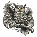 How about a tattoo of an owl with its wings spread wide, holding a scale in its talons? The owl symbolizes wisdom and in tattoo design idea
