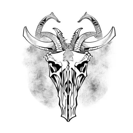 goat skull tattoo