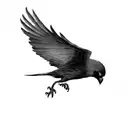 crow alexis on fire tattoo design idea