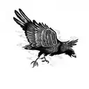 crow alexis on fire tattoo design idea