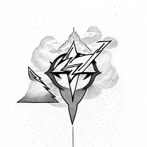 Dotwork Tampa Bay Lightning Logo Tattoo Idea - BlackInk AI