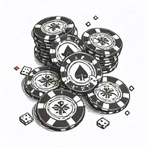 poker chips   tattoo design idea