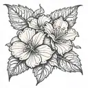 begonia with the steam of it a name  tattoo design idea