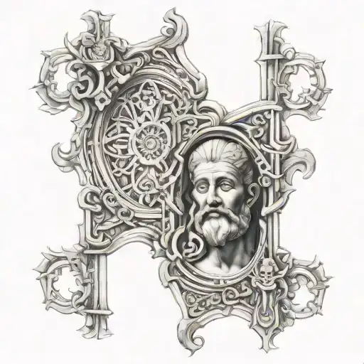 reflects architect and religious tattoo design idea